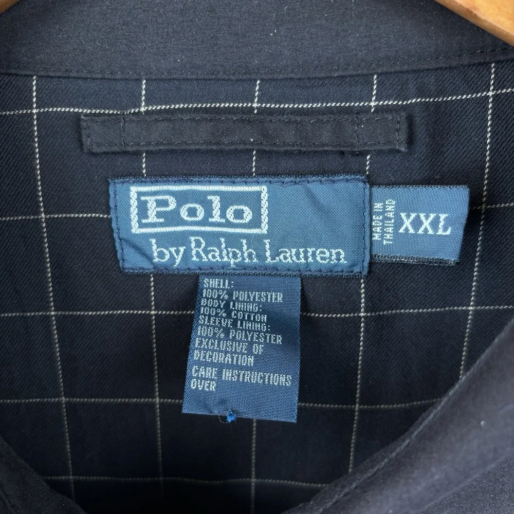 Polo Ralph Lauren Black Harrington Bi-Swing Jacket Mens 2XL‎ Bomber Chin Strap